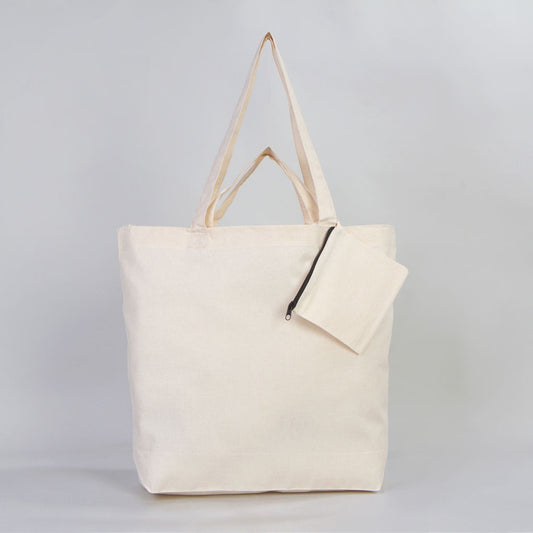 Katlanabilir Alışveriş Çantası (48x41x10 cm), 15x13cm Ham Astarsız Clutch - istecanta.com