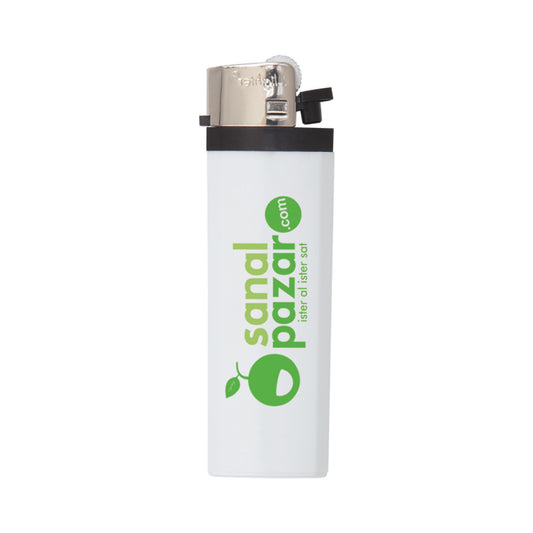 YMN-218 Beyaz I-Lighter Taşlı Siboplu Çakmak - istecanta.com