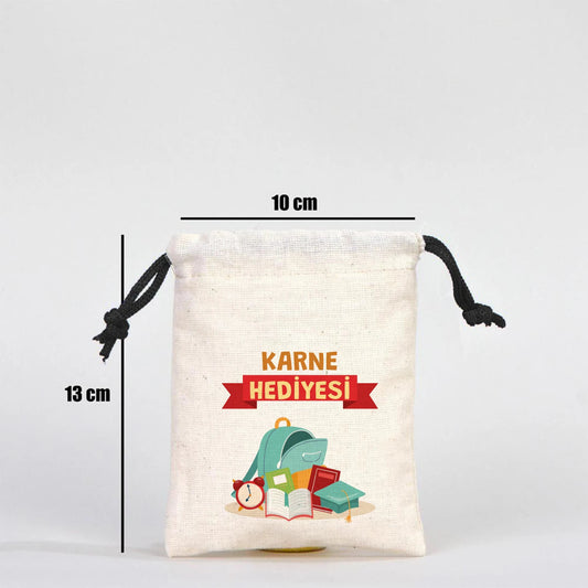 Karne Günü Hatıra Kesesi – Siyah Büzgülü Pamuk 10×13 cm (Özelleştirilebilir)