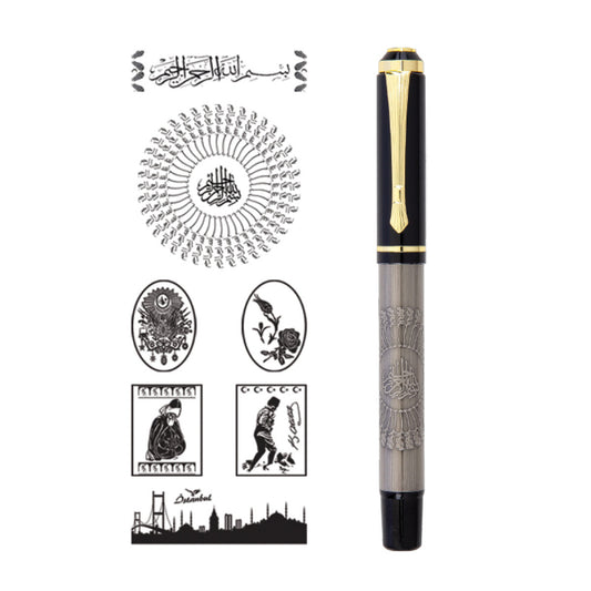 Kabartma Figürlü Metal Roller Kalem-661-R - istecanta.com