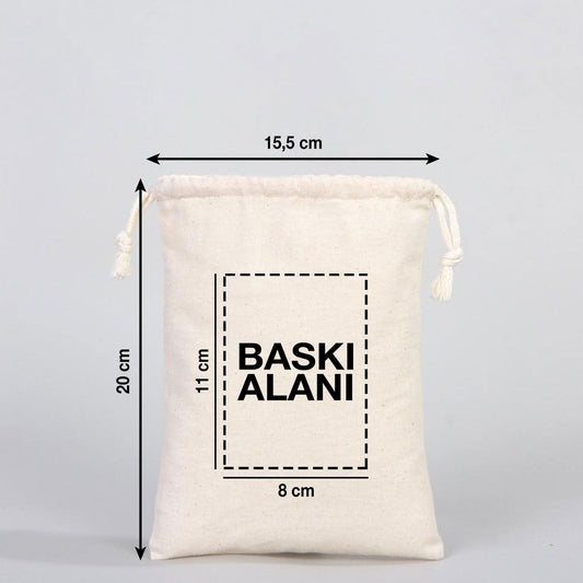 Bez Kese 15,5 x 20 cm (Özelleştirebilir) - 326 - istecanta.com