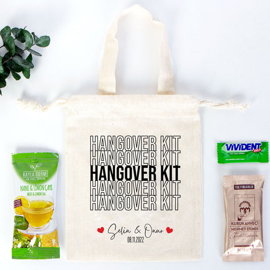 Hangover Kit Kesesi - Tek Tutma Kulp Bez Kese 15x20cm - istecanta.com