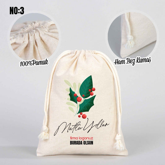 Baskılı Yılbaşı Kesesi 15,5x20cm (Özelleştirilebilir) - istecanta.com