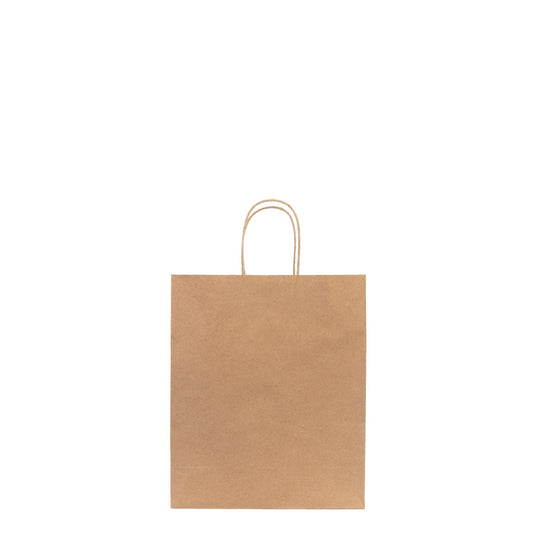 Kraft Kağıt Çanta Burgu Saplı - 19x8x24 cm - istecanta.com