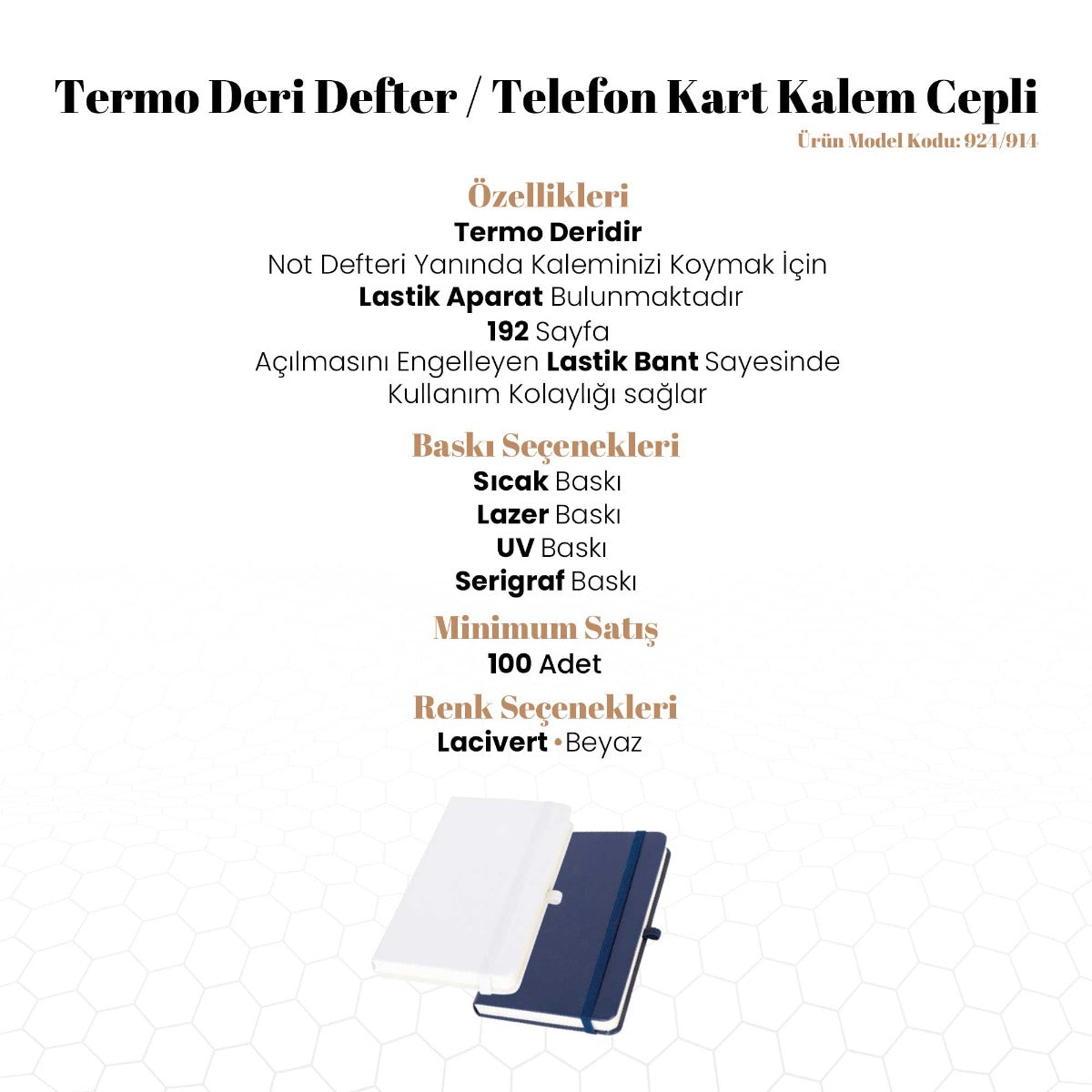 Cilt Bezi Not Defteri - 924-914