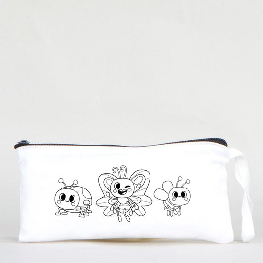 Boyanabilir Bez Kalemlik - Renkli Uçan Kanatlar - istecanta.com