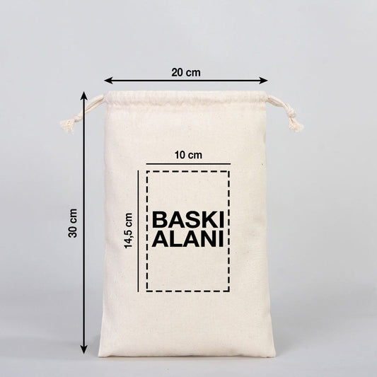 Bez Kese 20 x 30 cm (Özelleştirebilir) - istecanta.com