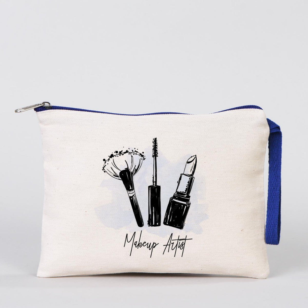 Clutch 21x15 cm Saks Mavi Fermuar (Özelleştirilebilir) - istecanta.com
