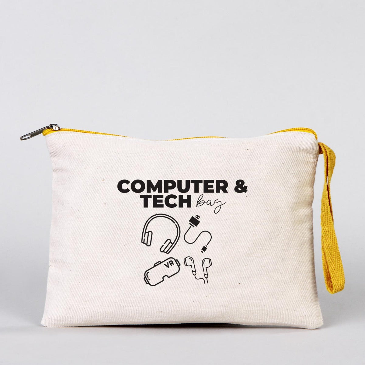 Clutch 21x15 cm Sarı Fermuar (Özelleştirilebilir) - istecanta.com