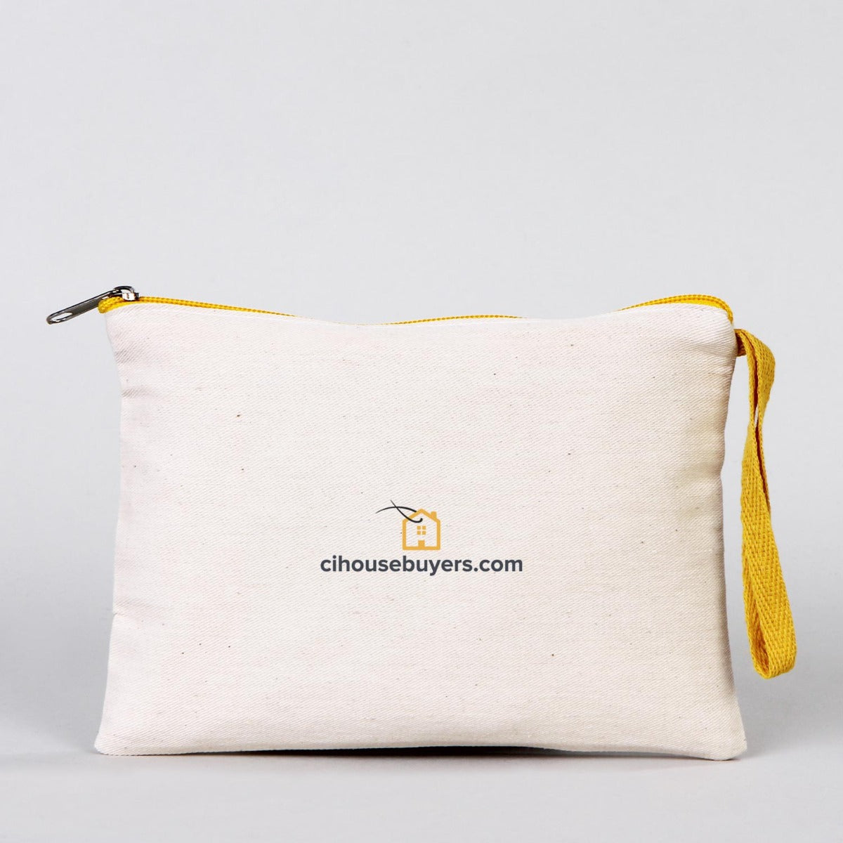 Clutch 21x15 cm Sarı Fermuar (Özelleştirilebilir) - istecanta.com