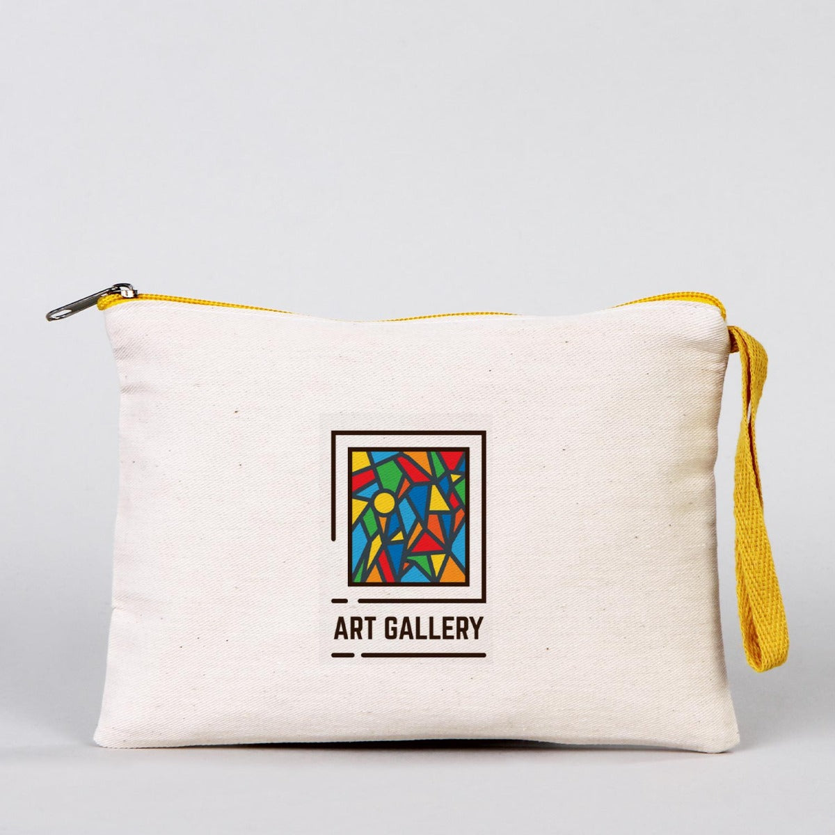 Clutch 21x15 cm Sarı Fermuar (Özelleştirilebilir) - istecanta.com