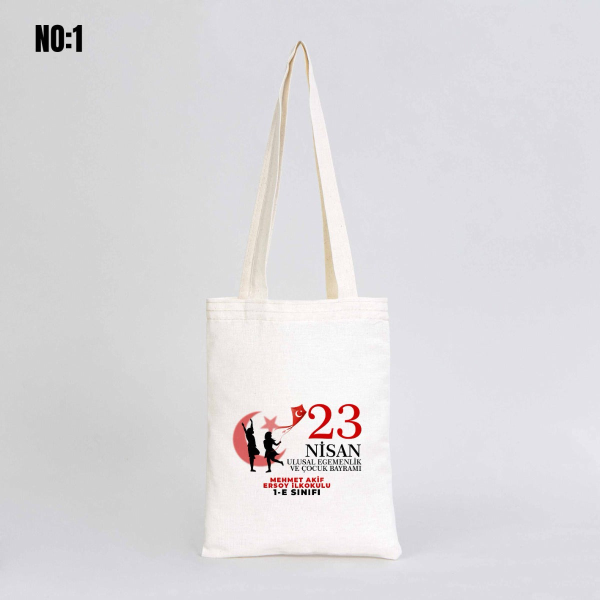 Kitap Çantası 23 Nisan Hediyesi - 20x25cm (Özelleştirilebilir) - istecanta.com