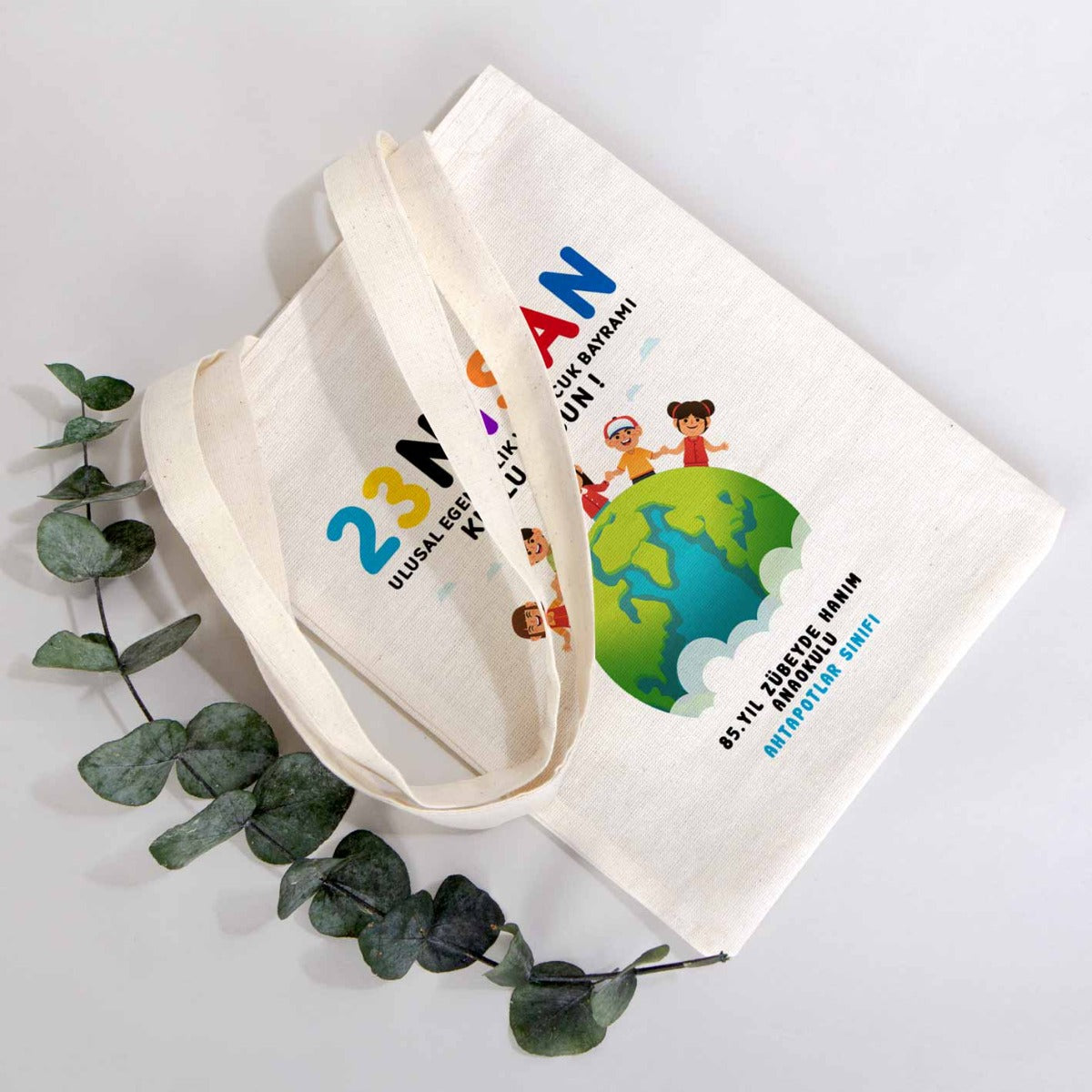 Kitap Çantası 23 Nisan Hediyesi - 20x25cm (Özelleştirilebilir) - istecanta.com