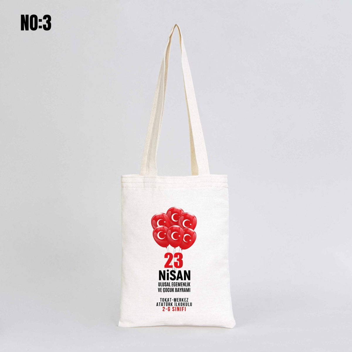 Kitap Çantası 23 Nisan Hediyesi - 20x25cm (Özelleştirilebilir) - istecanta.com