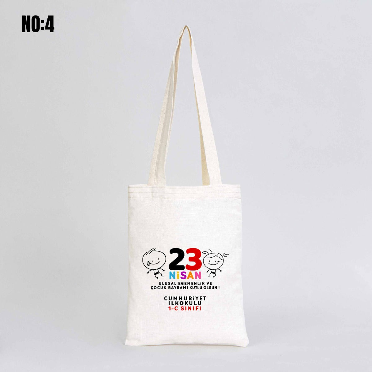 Kitap Çantası 23 Nisan Hediyesi - 20x25cm (Özelleştirilebilir) - istecanta.com