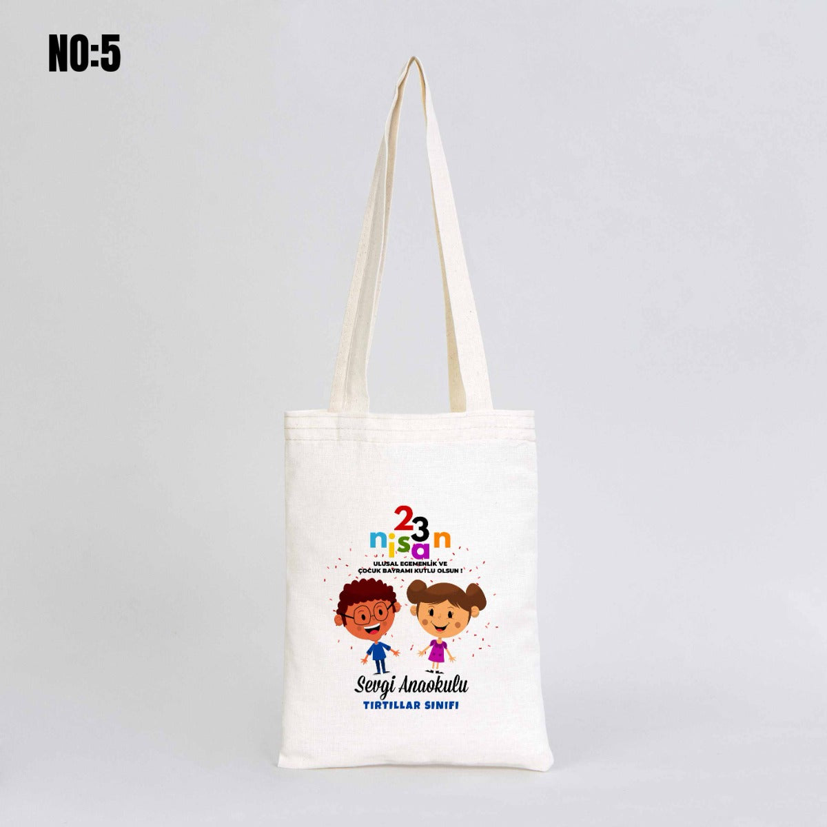 Kitap Çantası 23 Nisan Hediyesi - 20x25cm (Özelleştirilebilir) - istecanta.com