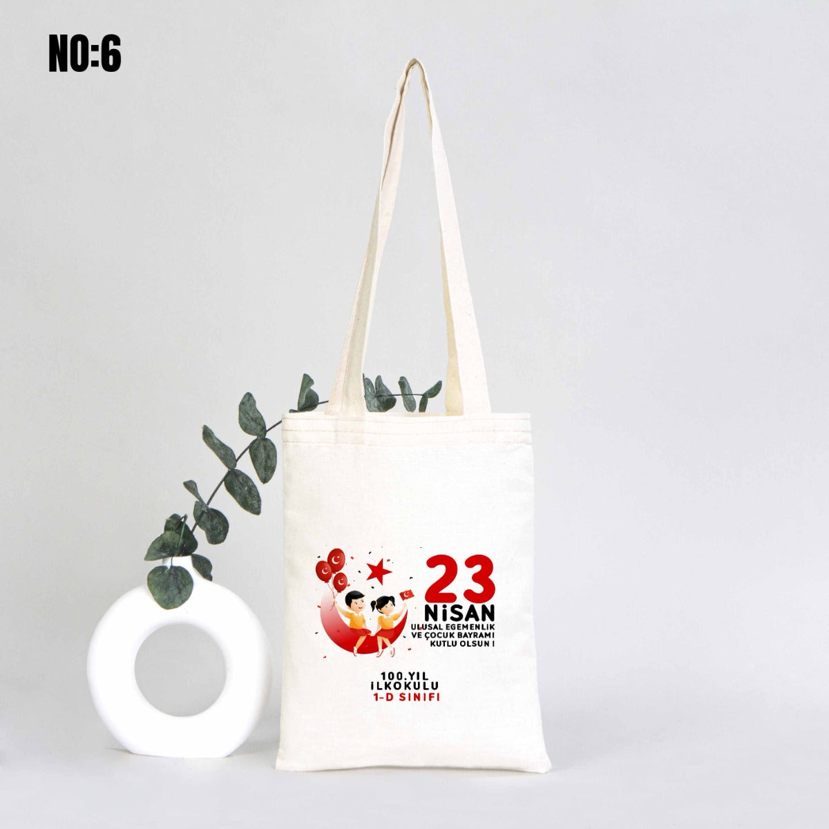 Kitap Çantası 23 Nisan Hediyesi - 20x25cm (Özelleştirilebilir) - istecanta.com