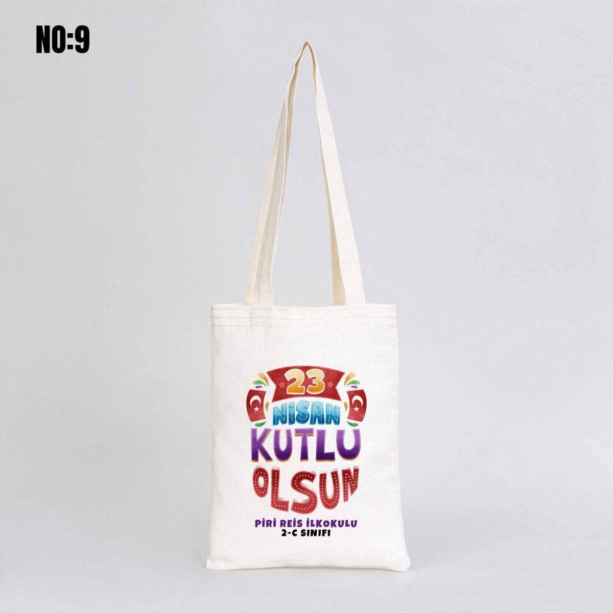 Kitap Çantası 23 Nisan Hediyesi - 20x25cm (Özelleştirilebilir) - istecanta.com