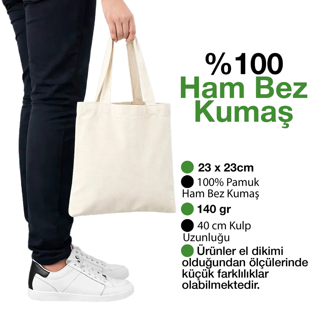 Ham Bez Çanta 23x23 cm (Özelleştirilebilir)