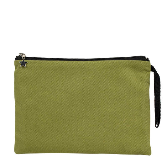 Clutch Çanta Yeşil (25x18 cm) Astarlı - istecanta.com