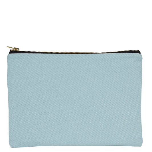 Prime Clutch - Metal Fermuar Çanta (25x18) Açık Mavi (Turkuaz)