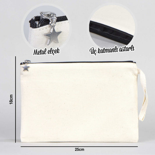 Clutch Kanvas Çanta (25x18) Astarlı - istecanta.com
