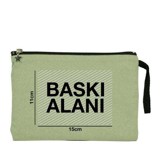 Clutch Kanvas Çanta Mint Yeşili- 25x18 cm Astarlı (Özelleştirilebilir) - istecanta.com