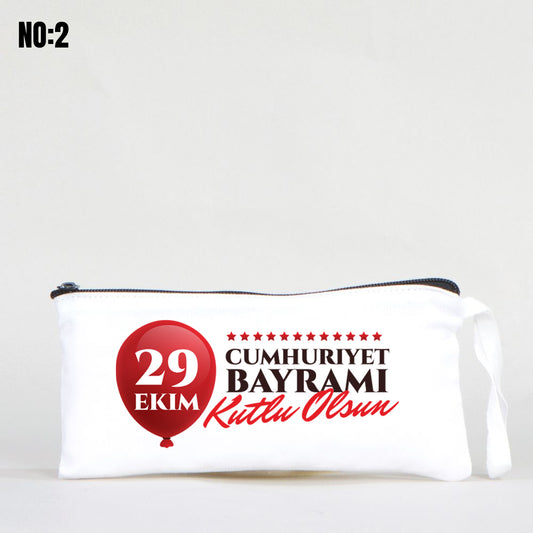 29 Ekim Baskılı Beyaz Kalemlik, 21x10cm - istecanta.com