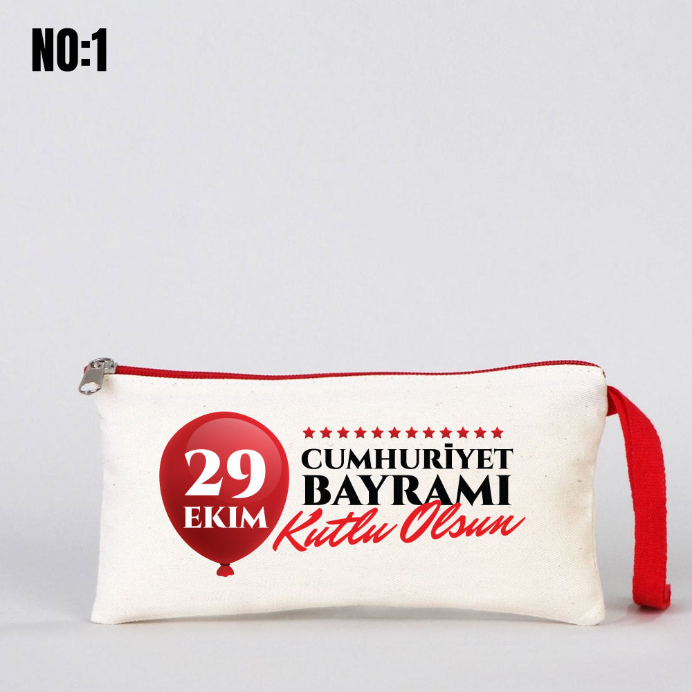 29 Ekim Renkli Fermuarlı Kalemlik Çanta, 21x10 cm - istecanta.com