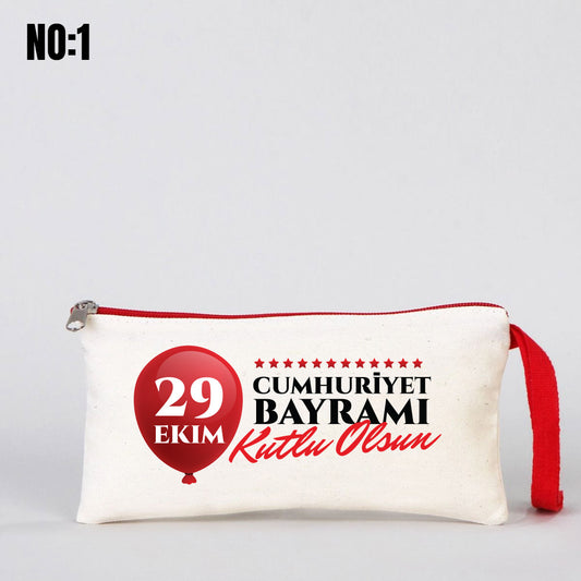 29 Ekim Renkli Fermuarlı Kalemlik Çanta, 21x10 cm - istecanta.com