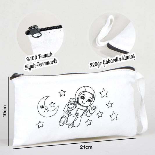 Boyanabilir Bez Kalemlik - Uzay Yolculuğu - istecanta.com