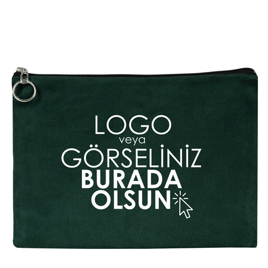 İpad Portföy Çanta Çam Yeşili 30x21 cm Astarlı (Özelleştirilebilir) - istecanta.com