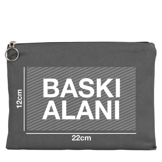 İpad Portföy Çanta Antrasit (30x21 cm) Astarlı ( Özelleştirilebilir) - istecanta.com