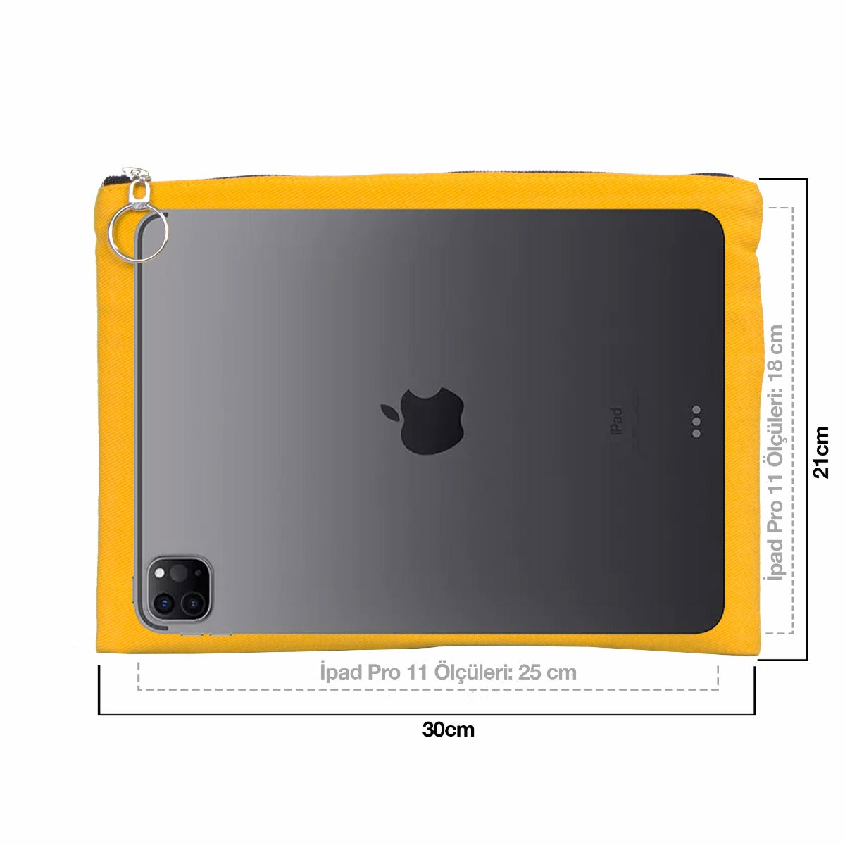 Portföy Çanta Sarı 30x21 cm Astarlı (Özelleştirilebilir) - istecanta.com