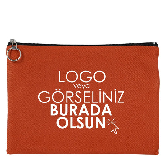 İpad Portföy Çanta Kiremit 30x21 cm Astarlı (Özelleştirilebilir) - istecanta.com