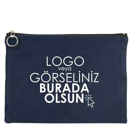 İpad Portföy Çanta Lacivert 30x21 cm Astarlı (Özelleştirilebilir) - istecanta.com