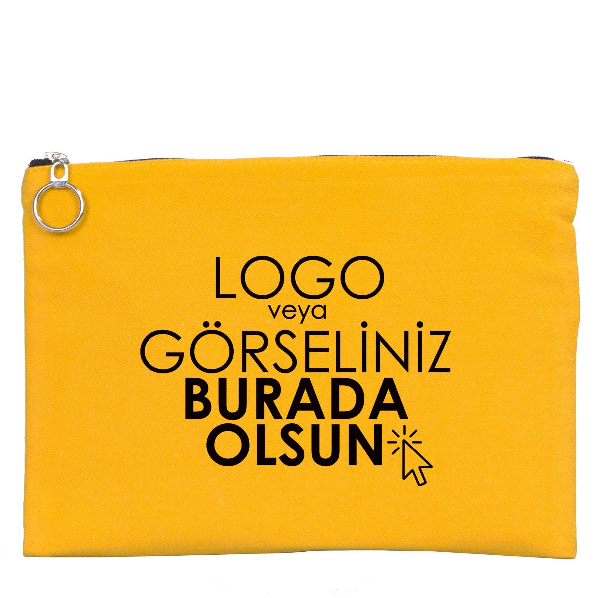 Portföy Çanta Sarı 30x21 cm Astarlı (Özelleştirilebilir) - istecanta.com