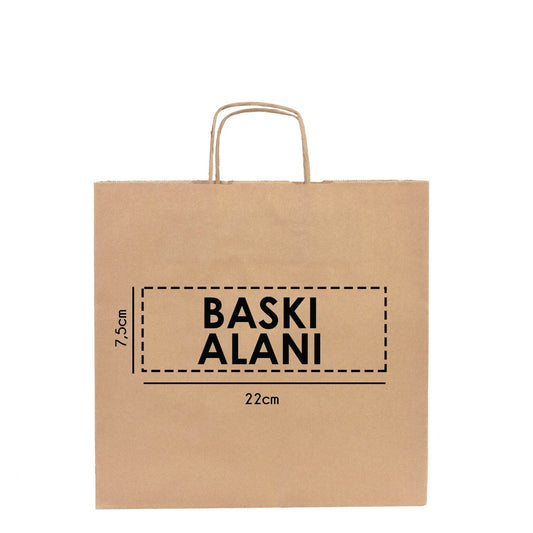 Kraft Kağıt Çanta - Burgu Saplı 27x20x31 cm (Özelleştirilebilir) - istecanta.com