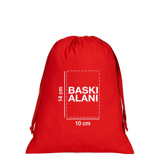 Bez Kese Kırmızı 25x35cm (Özelleştirilebilir) - istecanta.com