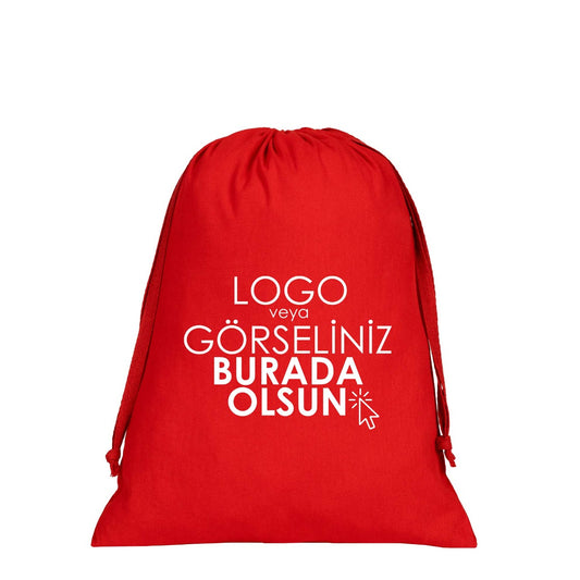 Bez Kese Kırmızı 25x35cm (Özelleştirilebilir) - istecanta.com