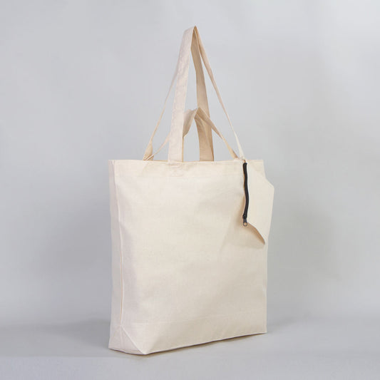 Katlanabilir Alışveriş Çantası (48x41x10 cm), 15x13cm Ham Astarsız Clutch - istecanta.com