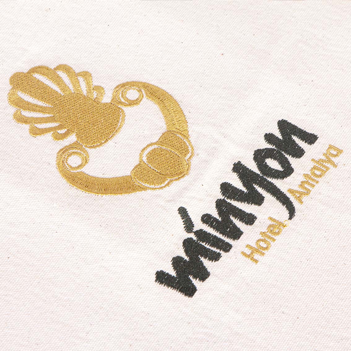 Nakış Baskılı Kanvas Plaj Çantası - 48x41x10 cm - istecanta.com