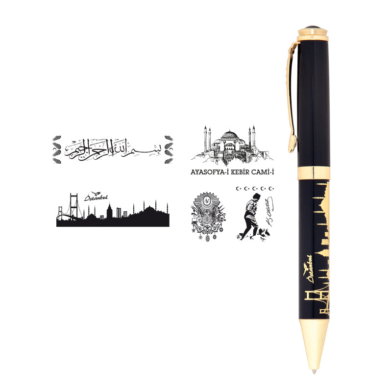 Kabartma Figürlü Metal Tükenmez Kalem-685-T - istecanta.com