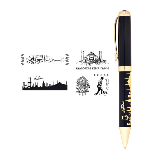 Kabartma Figürlü Metal Tükenmez Kalem-685-T - istecanta.com