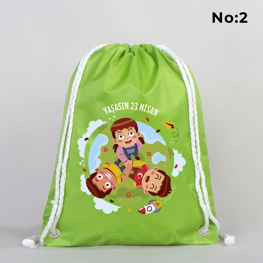 32x45 cm Yeşil İmperteks Sırt Çantası - 23 Nisan Hediyesi - detay görünüm