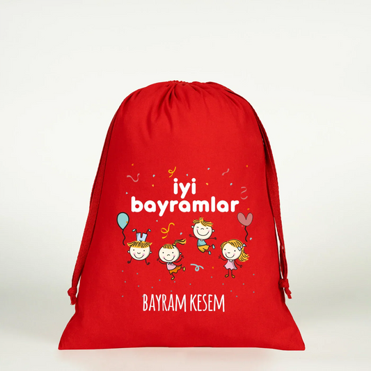 25x35 cm Kırmızı Sırt Çantası - Bayram Çantası