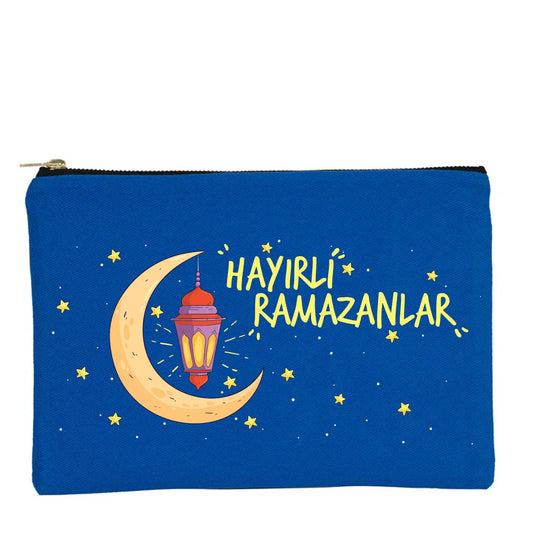 25x18 cm Saks Mavi Metal Fermuarlı Kalemlik - Harçlık & Şeker Cüzdanı - detay görünüm