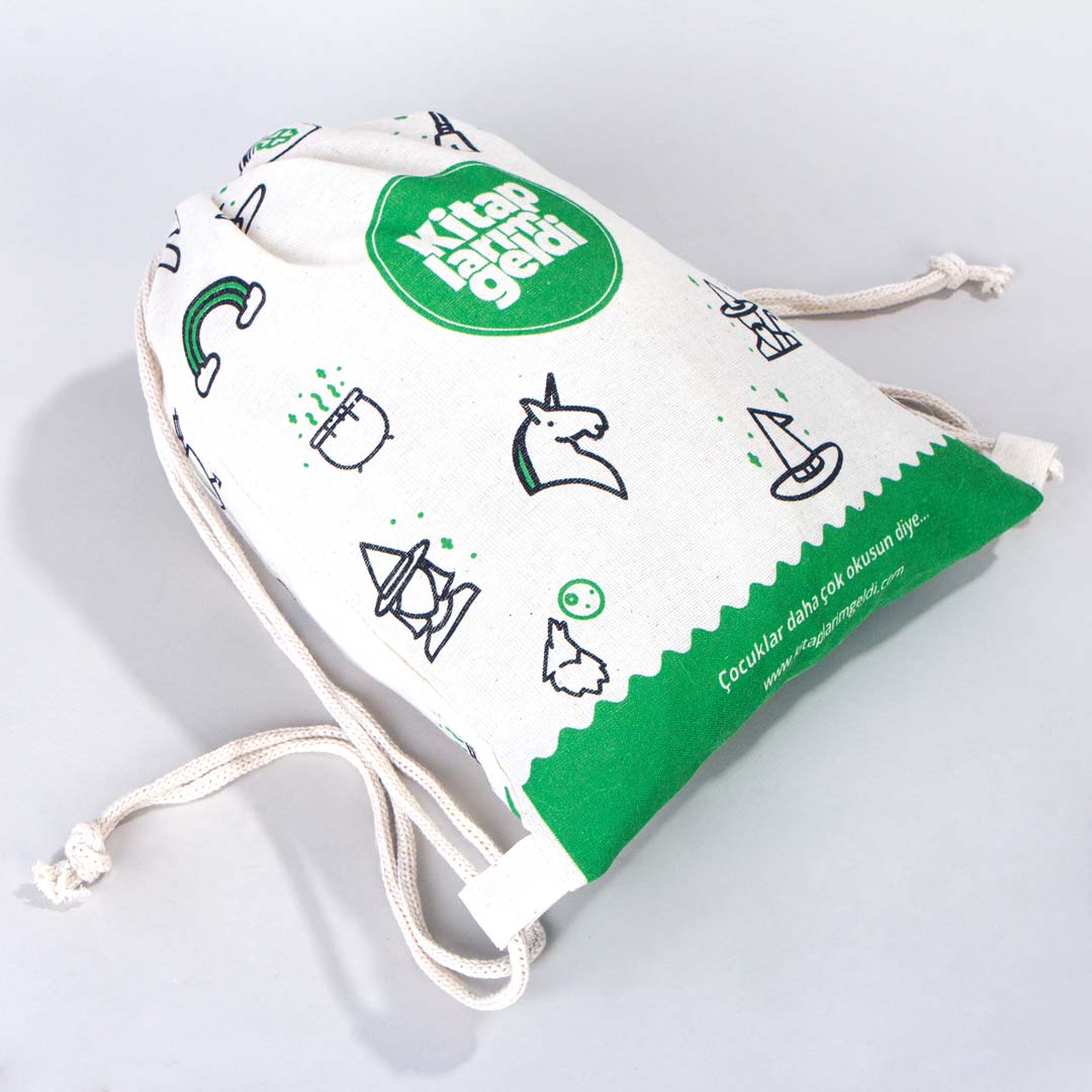 Promosyon Büzgülü Sırt Çantası 27x35cm Kitabım Geldi - istecanta.com