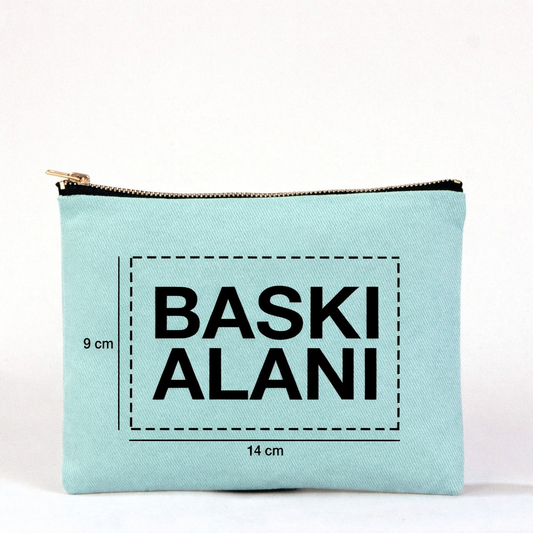 Star Clutch 21x15 Açık Mavi - Metal Fermuar(Özelleştirilebilir)