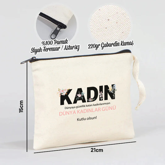 21x15 cm Astarsız Clutch - Kadınlar Günü Hediyesi - detay görünüm